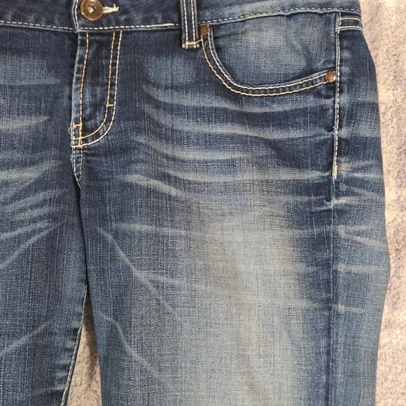 BKE Denim Stella Stretch Capri Dark Blue Cropped Women's Jeans W32 L21 - Picture 2 of 11